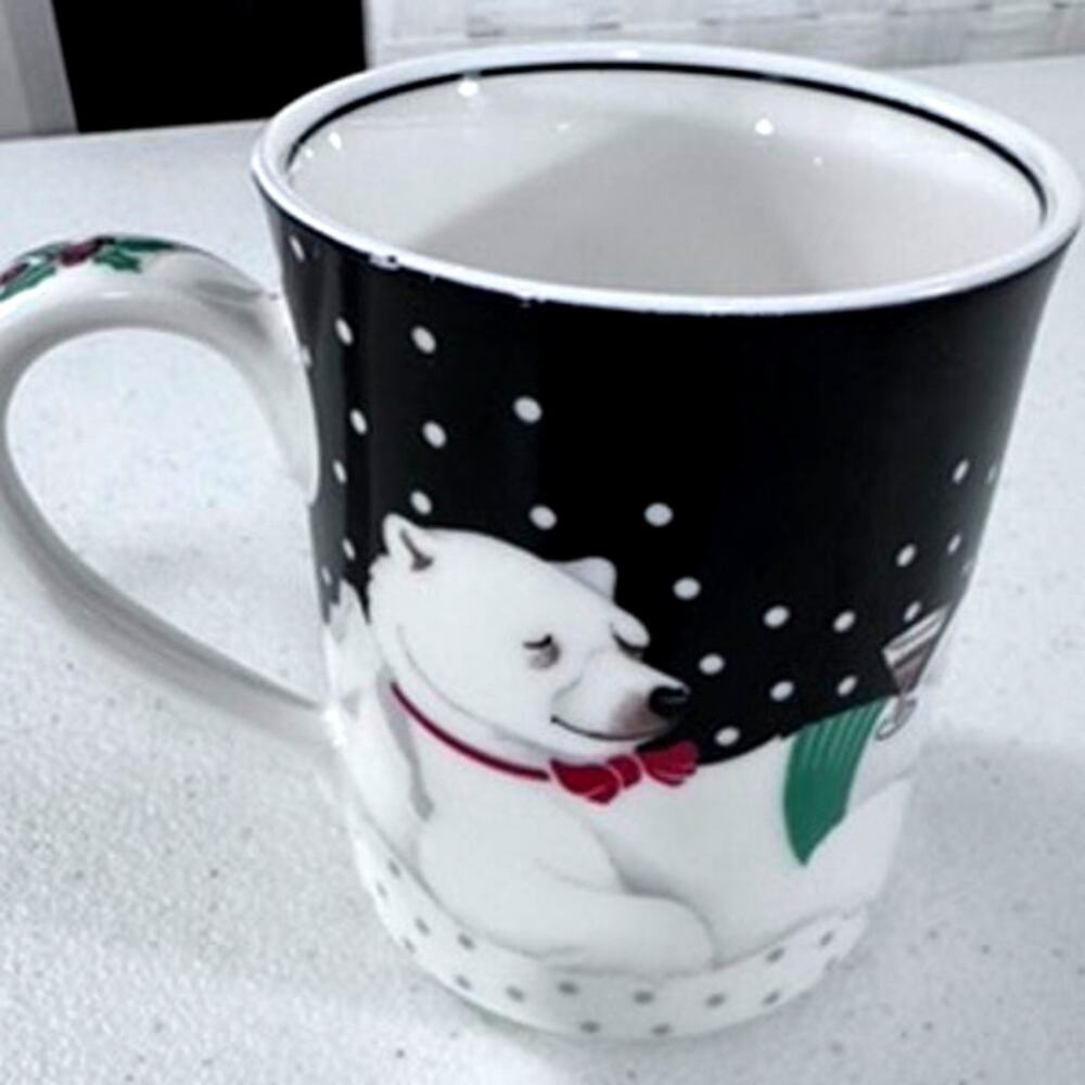 "NORITAKE" Epoch Christmas Party Mug Polar Bears,Micro, Oven, and‎ Dish. Safe
